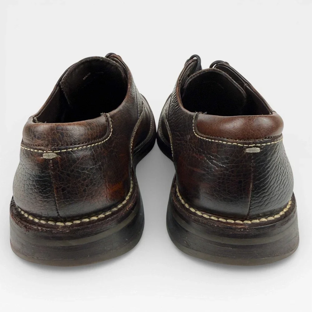 COLE HAAN Brogans‎ Derby Dress Shoes Pebble Grain Leather Brown Mens 10.5